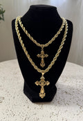 7mm Rope Chain + Inri Cross Pendant